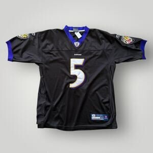 Preowned Reebok NFL Baltimore Ravens #5 Joe Flacco stitch Jersey Size 48